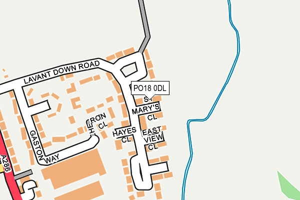 PO18 0DL map - OS OpenMap – Local (Ordnance Survey) PO18 0DL map - OS OpenMap – Local (Ordnance Survey)
