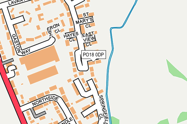 PO18 0DP map - OS OpenMap – Local (Ordnance Survey) PO18 0DP map - OS OpenMap – Local (Ordnance Survey)
