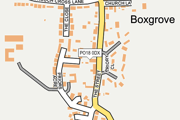 PO18 0DX map - OS OpenMap – Local (Ordnance Survey) PO18 0DX map - OS OpenMap – Local (Ordnance Survey)