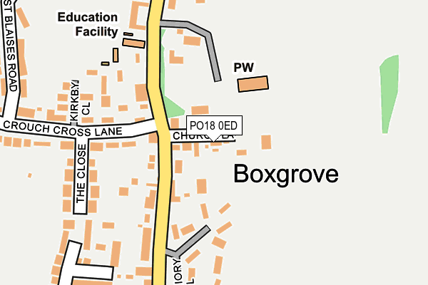 PO18 0ED map - OS OpenMap – Local (Ordnance Survey) PO18 0ED map - OS OpenMap – Local (Ordnance Survey)