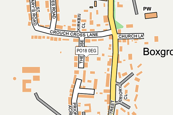 PO18 0EG map - OS OpenMap – Local (Ordnance Survey) PO18 0EG map - OS OpenMap – Local (Ordnance Survey)
