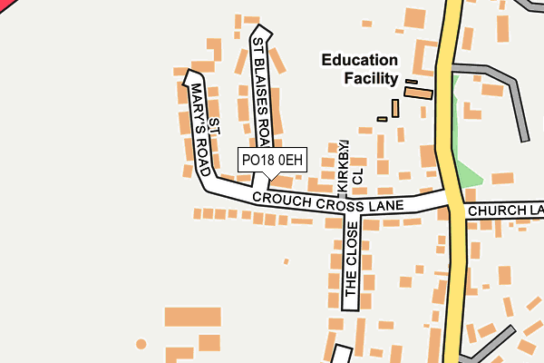PO18 0EH map - OS OpenMap – Local (Ordnance Survey) PO18 0EH map - OS OpenMap – Local (Ordnance Survey)