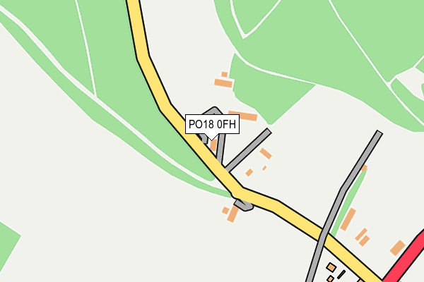 PO18 0FH map - OS OpenMap – Local (Ordnance Survey) PO18 0FH map - OS OpenMap – Local (Ordnance Survey)