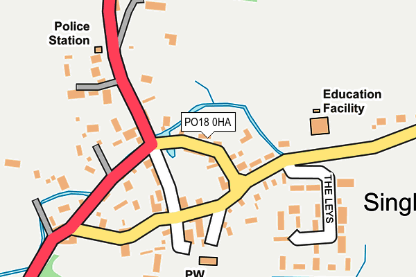 PO18 0HA map - OS OpenMap – Local (Ordnance Survey) PO18 0HA map - OS OpenMap – Local (Ordnance Survey)