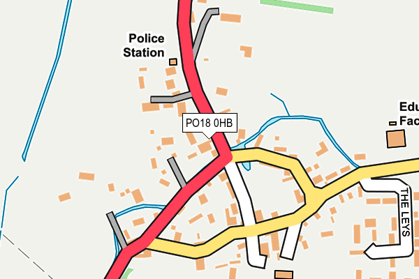 PO18 0HB map - OS OpenMap – Local (Ordnance Survey) PO18 0HB map - OS OpenMap – Local (Ordnance Survey)