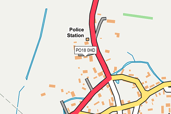 PO18 0HD map - OS OpenMap – Local (Ordnance Survey) PO18 0HD map - OS OpenMap – Local (Ordnance Survey)