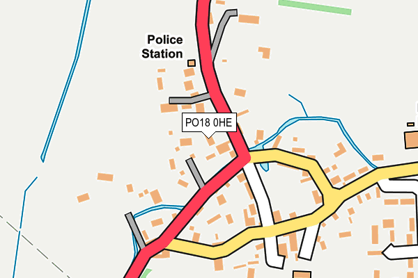 PO18 0HE map - OS OpenMap – Local (Ordnance Survey) PO18 0HE map - OS OpenMap – Local (Ordnance Survey)