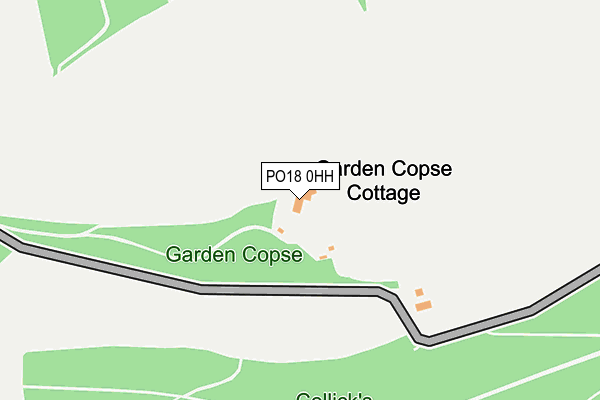 PO18 0HH map - OS OpenMap – Local (Ordnance Survey) PO18 0HH map - OS OpenMap – Local (Ordnance Survey)