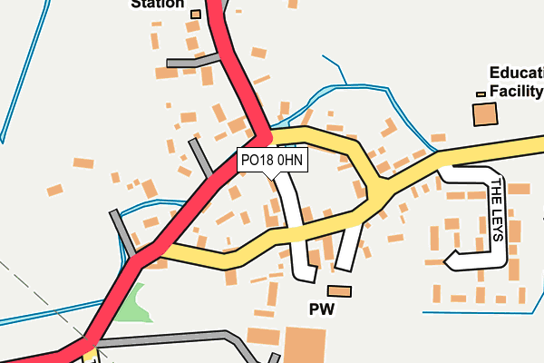 PO18 0HN map - OS OpenMap – Local (Ordnance Survey) PO18 0HN map - OS OpenMap – Local (Ordnance Survey)