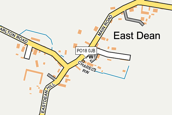 PO18 0JB map - OS OpenMap – Local (Ordnance Survey)