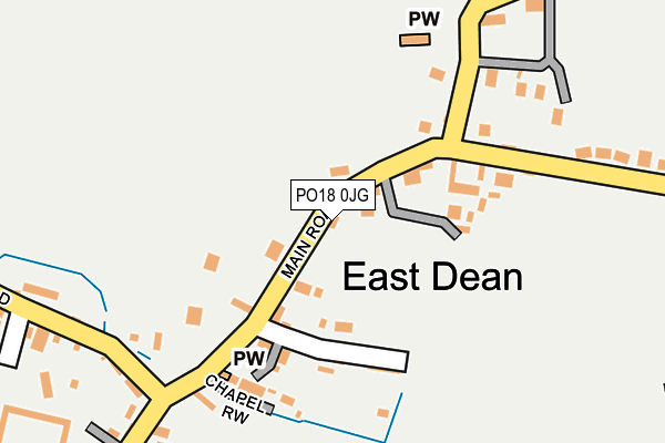 PO18 0JG map - OS OpenMap – Local (Ordnance Survey) PO18 0JG map - OS OpenMap – Local (Ordnance Survey)