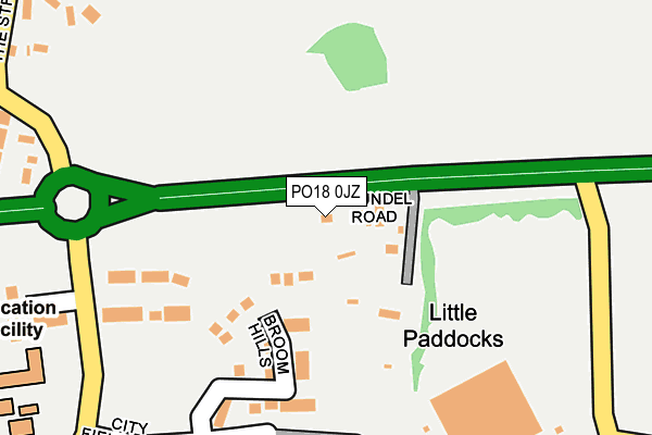 PO18 0JZ map - OS OpenMap – Local (Ordnance Survey) PO18 0JZ map - OS OpenMap – Local (Ordnance Survey)