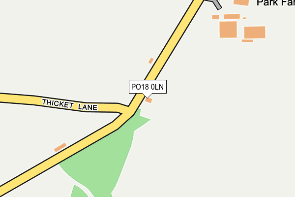 PO18 0LN map - OS OpenMap – Local (Ordnance Survey) PO18 0LN map - OS OpenMap – Local (Ordnance Survey)
