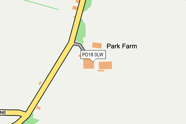 PO18 0LW map - OS OpenMap – Local (Ordnance Survey) PO18 0LW map - OS OpenMap – Local (Ordnance Survey)