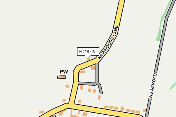PO18 0NJ map - OS OpenMap – Local (Ordnance Survey) PO18 0NJ map - OS OpenMap – Local (Ordnance Survey)