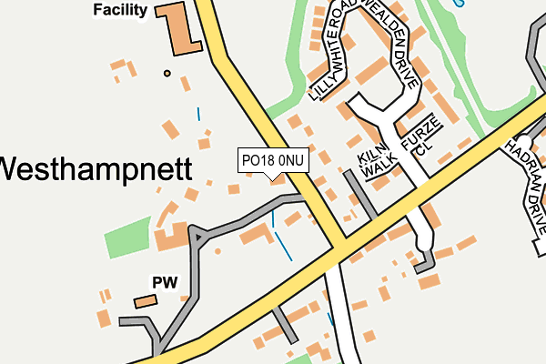 PO18 0NU map - OS OpenMap – Local (Ordnance Survey)