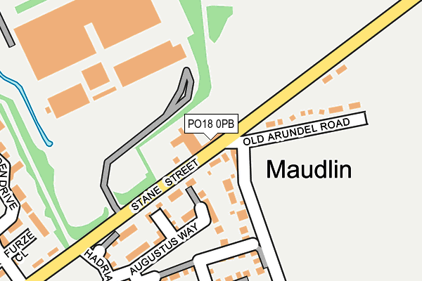 PO18 0PB map - OS OpenMap – Local (Ordnance Survey)