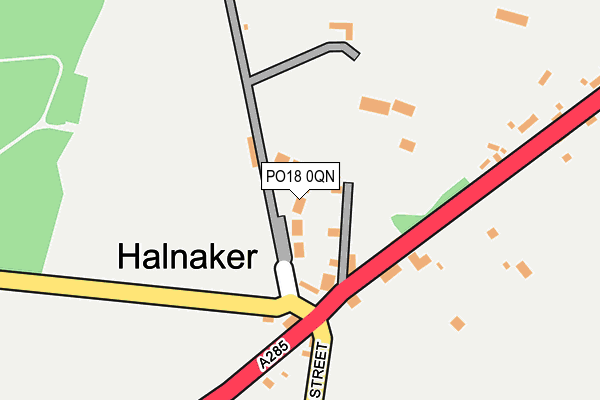 PO18 0QN map - OS OpenMap – Local (Ordnance Survey) PO18 0QN map - OS OpenMap – Local (Ordnance Survey)