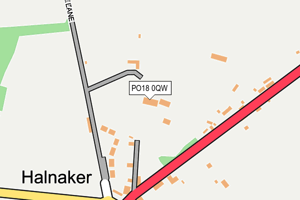 PO18 0QW map - OS OpenMap – Local (Ordnance Survey) PO18 0QW map - OS OpenMap – Local (Ordnance Survey)