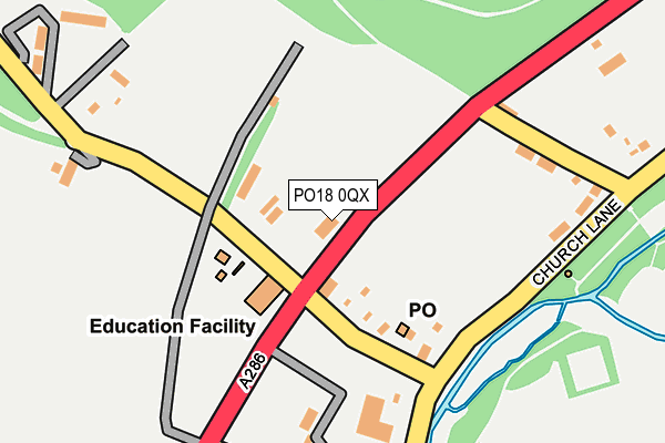 PO18 0QX map - OS OpenMap – Local (Ordnance Survey) PO18 0QX map - OS OpenMap – Local (Ordnance Survey)
