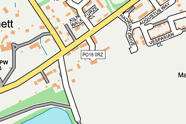PO18 0RZ map - OS OpenMap – Local (Ordnance Survey) PO18 0RZ map - OS OpenMap – Local (Ordnance Survey)