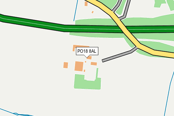 PO18 8AL map - OS OpenMap – Local (Ordnance Survey) PO18 8AL map - OS OpenMap – Local (Ordnance Survey)
