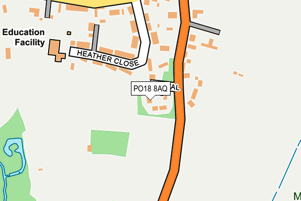 PO18 8AQ map - OS OpenMap – Local (Ordnance Survey)