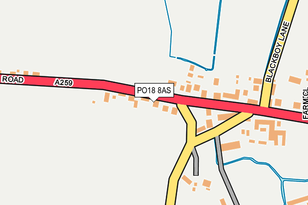 PO18 8AS map - OS OpenMap – Local (Ordnance Survey) PO18 8AS map - OS OpenMap – Local (Ordnance Survey)