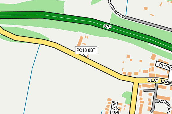 PO18 8BT map - OS OpenMap – Local (Ordnance Survey) PO18 8BT map - OS OpenMap – Local (Ordnance Survey)