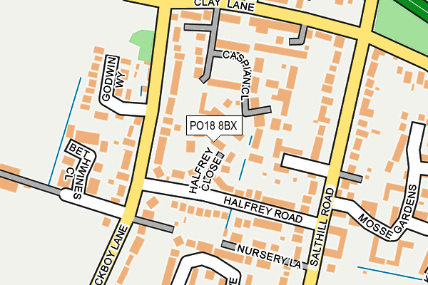 PO18 8BX map - OS OpenMap – Local (Ordnance Survey) PO18 8BX map - OS OpenMap – Local (Ordnance Survey)