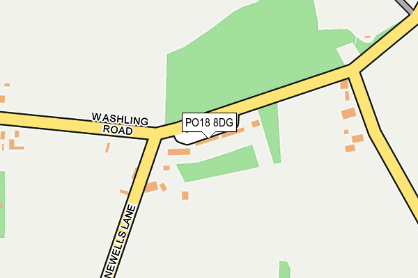 PO18 8DG map - OS OpenMap – Local (Ordnance Survey)