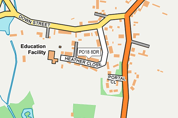 PO18 8DR map - OS OpenMap – Local (Ordnance Survey) PO18 8DR map - OS OpenMap – Local (Ordnance Survey)