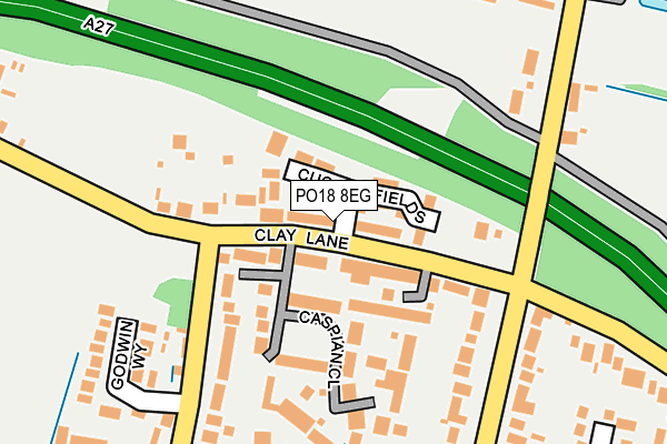 PO18 8EG map - OS OpenMap – Local (Ordnance Survey) PO18 8EG map - OS OpenMap – Local (Ordnance Survey)