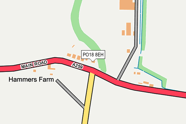 PO18 8EH map - OS OpenMap – Local (Ordnance Survey) PO18 8EH map - OS OpenMap – Local (Ordnance Survey)