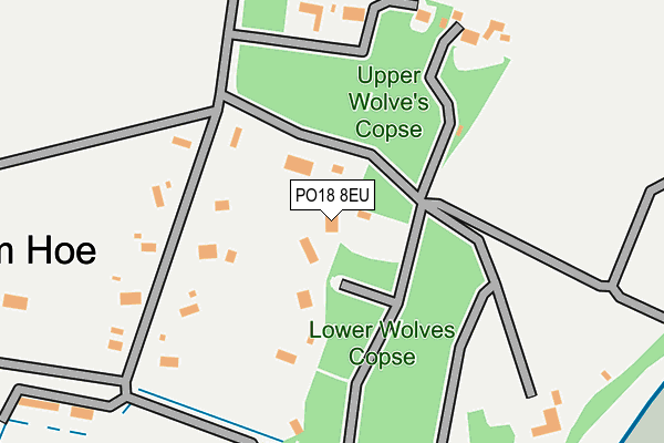 PO18 8EU map - OS OpenMap – Local (Ordnance Survey) PO18 8EU map - OS OpenMap – Local (Ordnance Survey)