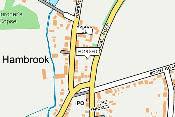 PO18 8FD map - OS OpenMap – Local (Ordnance Survey) PO18 8FD map - OS OpenMap – Local (Ordnance Survey)