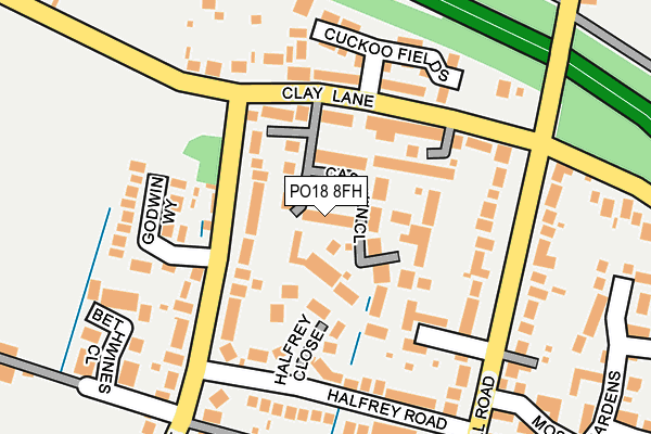 PO18 8FH map - OS OpenMap – Local (Ordnance Survey) PO18 8FH map - OS OpenMap – Local (Ordnance Survey)