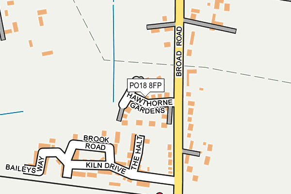PO18 8FP map - OS OpenMap – Local (Ordnance Survey) PO18 8FP map - OS OpenMap – Local (Ordnance Survey)