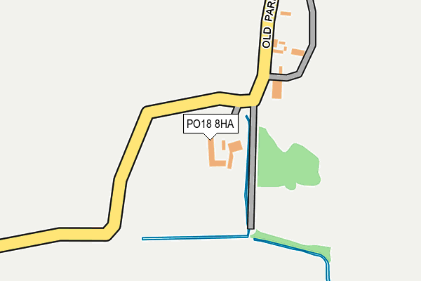 PO18 8HA map - OS OpenMap – Local (Ordnance Survey) PO18 8HA map - OS OpenMap – Local (Ordnance Survey)