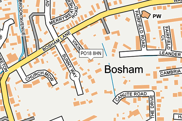 PO18 8HN map - OS OpenMap – Local (Ordnance Survey) PO18 8HN map - OS OpenMap – Local (Ordnance Survey)