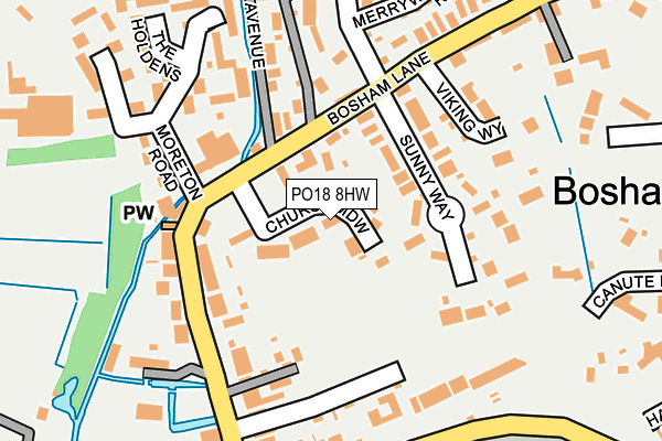 PO18 8HW map - OS OpenMap – Local (Ordnance Survey) PO18 8HW map - OS OpenMap – Local (Ordnance Survey)