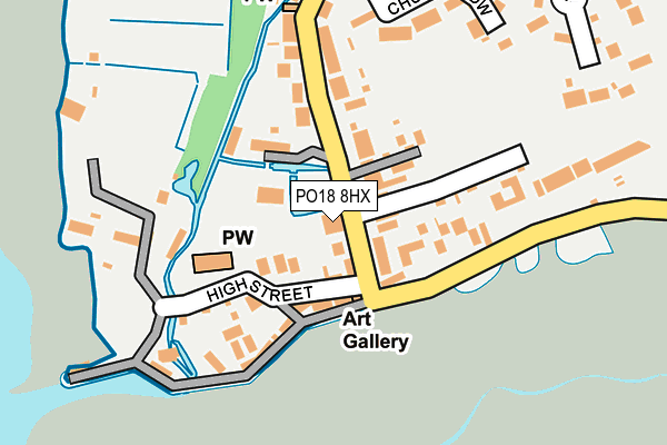 PO18 8HX map - OS OpenMap – Local (Ordnance Survey) PO18 8HX map - OS OpenMap – Local (Ordnance Survey)