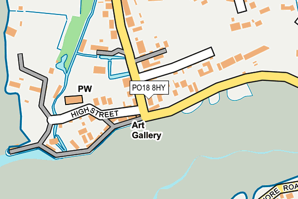PO18 8HY map - OS OpenMap – Local (Ordnance Survey) PO18 8HY map - OS OpenMap – Local (Ordnance Survey)