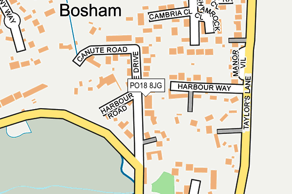 PO18 8JG map - OS OpenMap – Local (Ordnance Survey) PO18 8JG map - OS OpenMap – Local (Ordnance Survey)