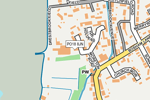 PO18 8JN map - OS OpenMap – Local (Ordnance Survey) PO18 8JN map - OS OpenMap – Local (Ordnance Survey)