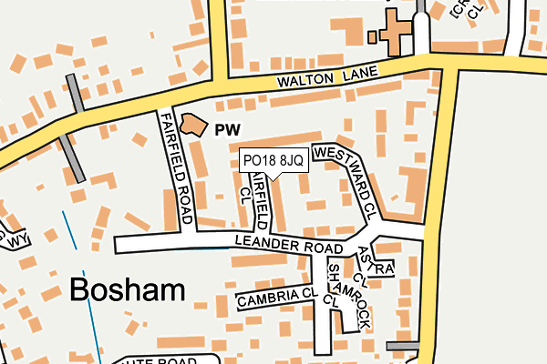 PO18 8JQ map - OS OpenMap – Local (Ordnance Survey) PO18 8JQ map - OS OpenMap – Local (Ordnance Survey)