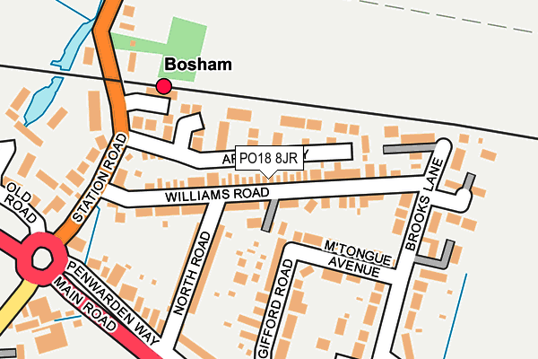 PO18 8JR map - OS OpenMap – Local (Ordnance Survey)