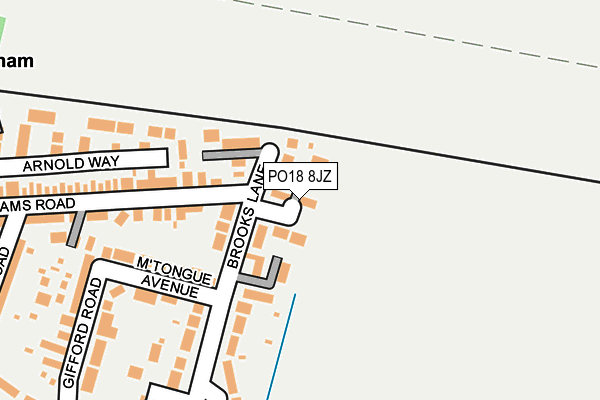 PO18 8JZ map - OS OpenMap – Local (Ordnance Survey) PO18 8JZ map - OS OpenMap – Local (Ordnance Survey)
