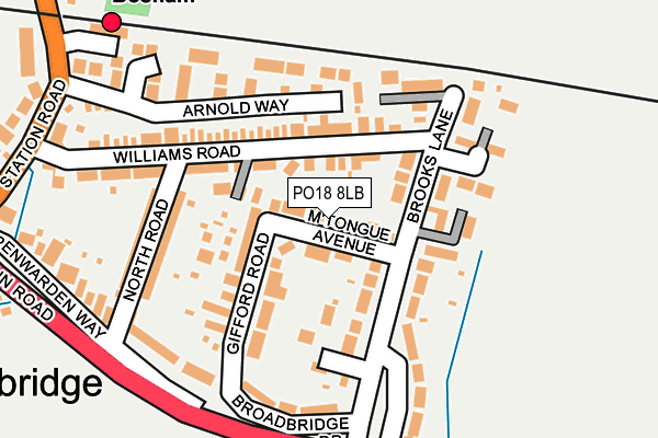 PO18 8LB map - OS OpenMap – Local (Ordnance Survey) PO18 8LB map - OS OpenMap – Local (Ordnance Survey)