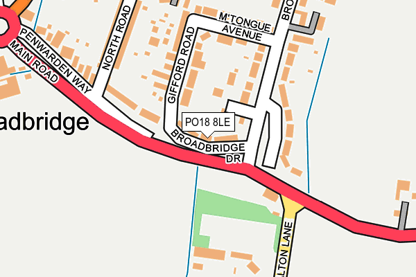 PO18 8LE map - OS OpenMap – Local (Ordnance Survey) PO18 8LE map - OS OpenMap – Local (Ordnance Survey)